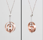Gyro Spinner Necklace - Copper [Fidget] by Kathleen Studebaker