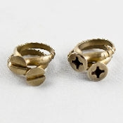 Bronze screw and bolt rings (sold separately) by Stacey Lee Webber