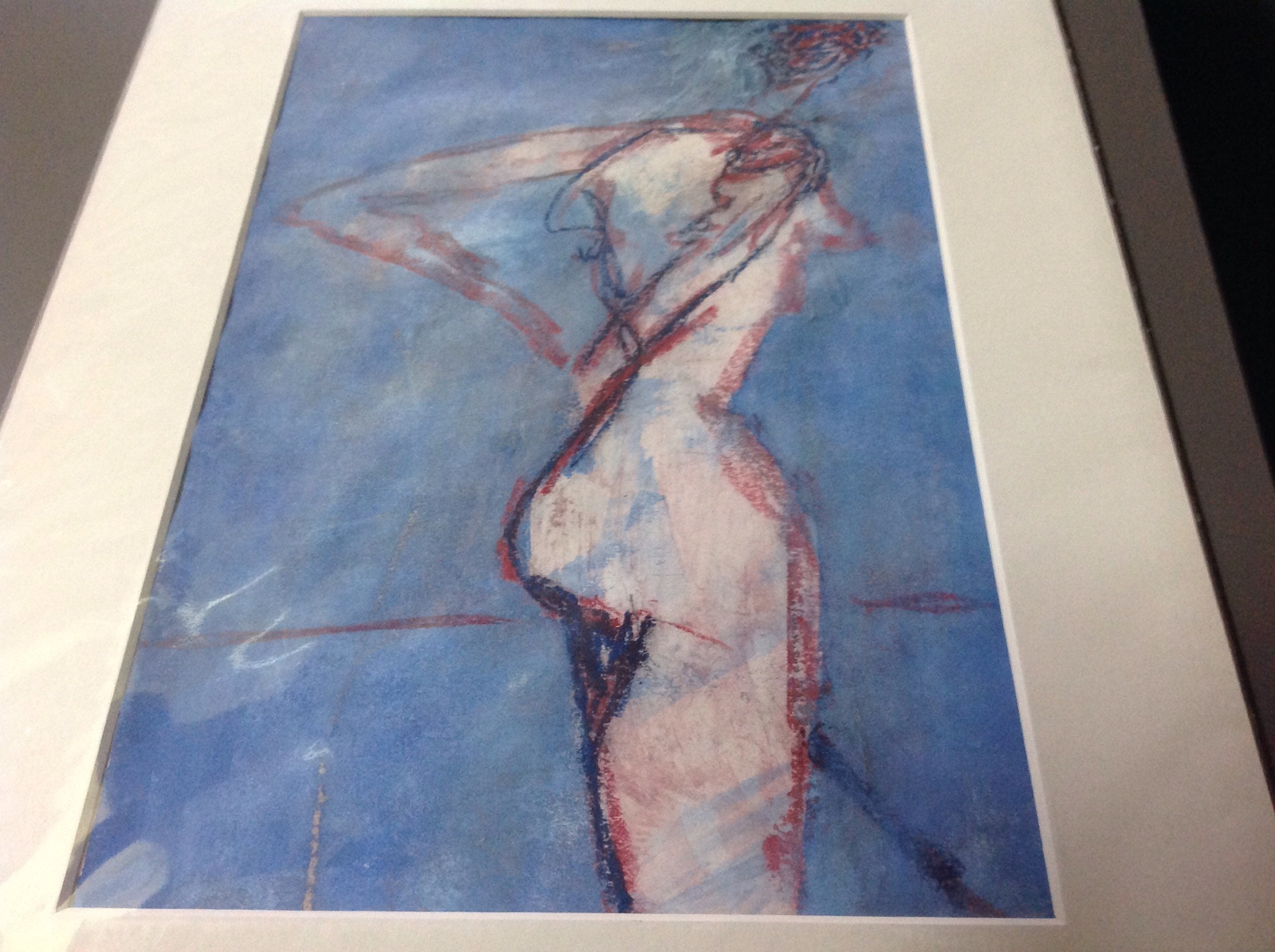Figure Study Blue and Red by Sandra Milner
