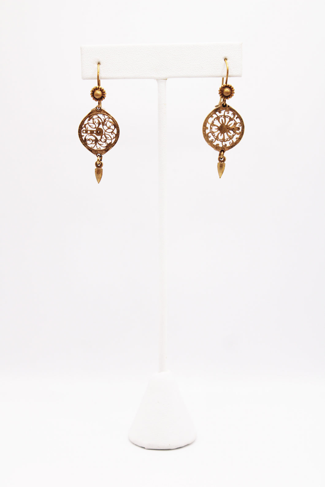 AK: Chronos Needle Earrings (gold) by Amanda Kaiserman