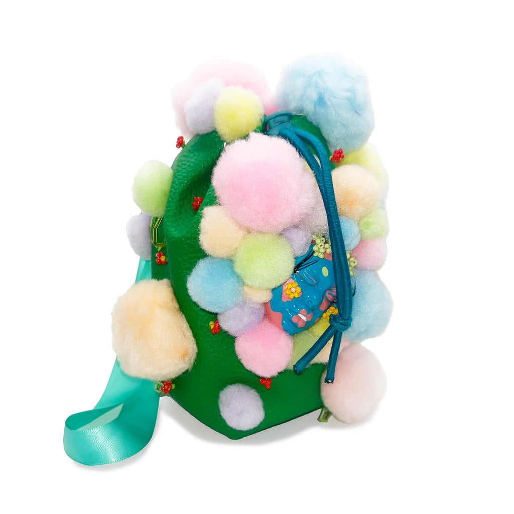 Cozy and Snug mini drawstring handbag by Candice Benton