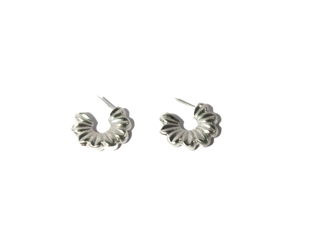 Mini hoop sterling silver earrings by Candice Benton