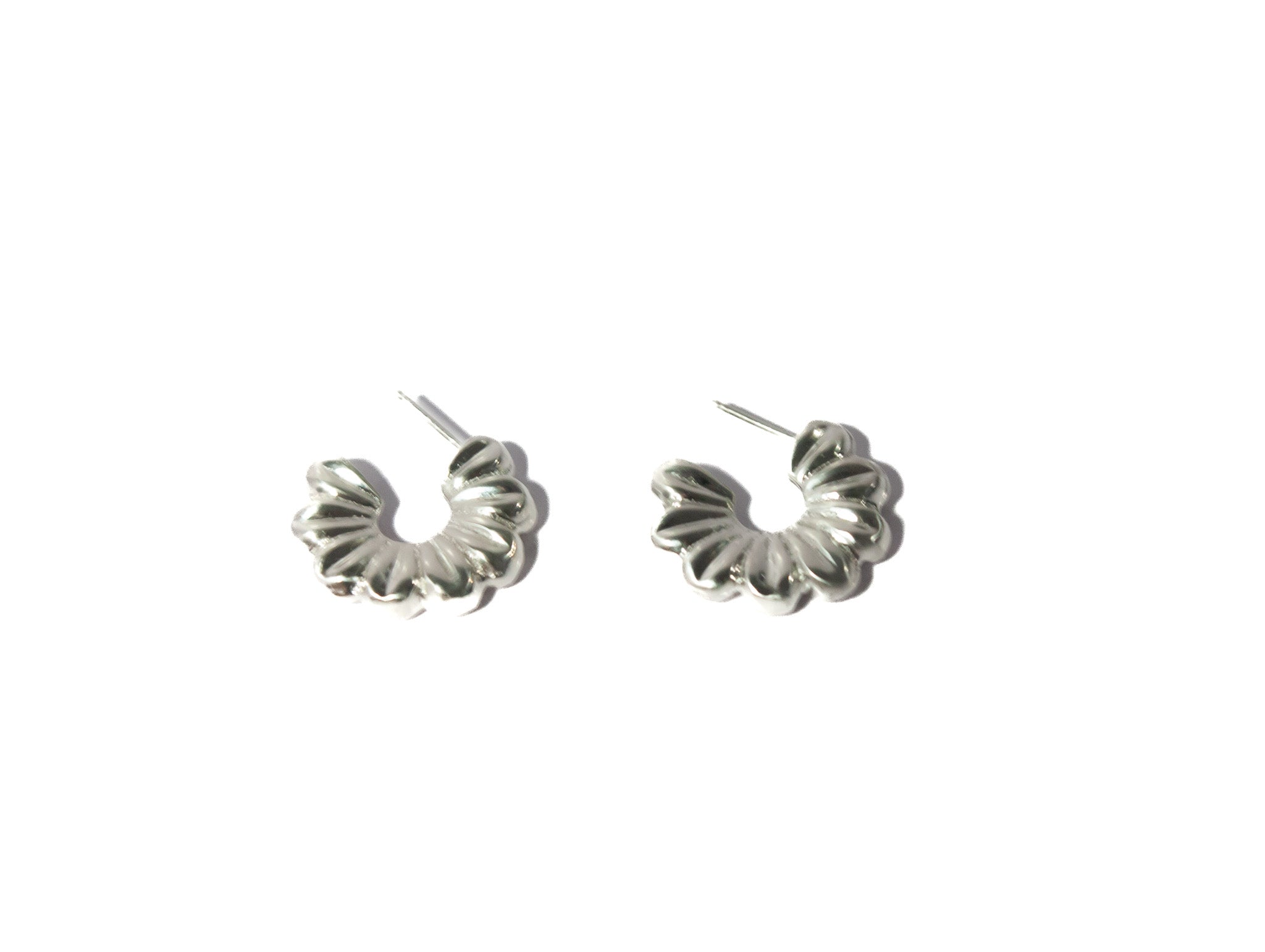 Mini hoop sterling silver earrings by Candice Benton