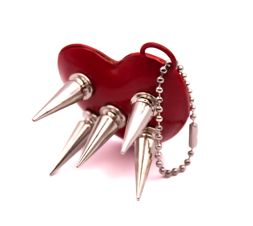 Heart spiky puff accessory for bags and clothing by Candice Benton