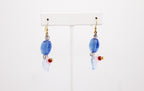 Shadows of Green Earrings - Blue Drop Flowers and Bulbs by Jennifer Lipman-Bartel