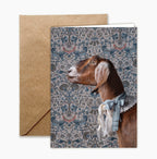 Greeting Card: Wallpaper Goats Set by Claire Rosen