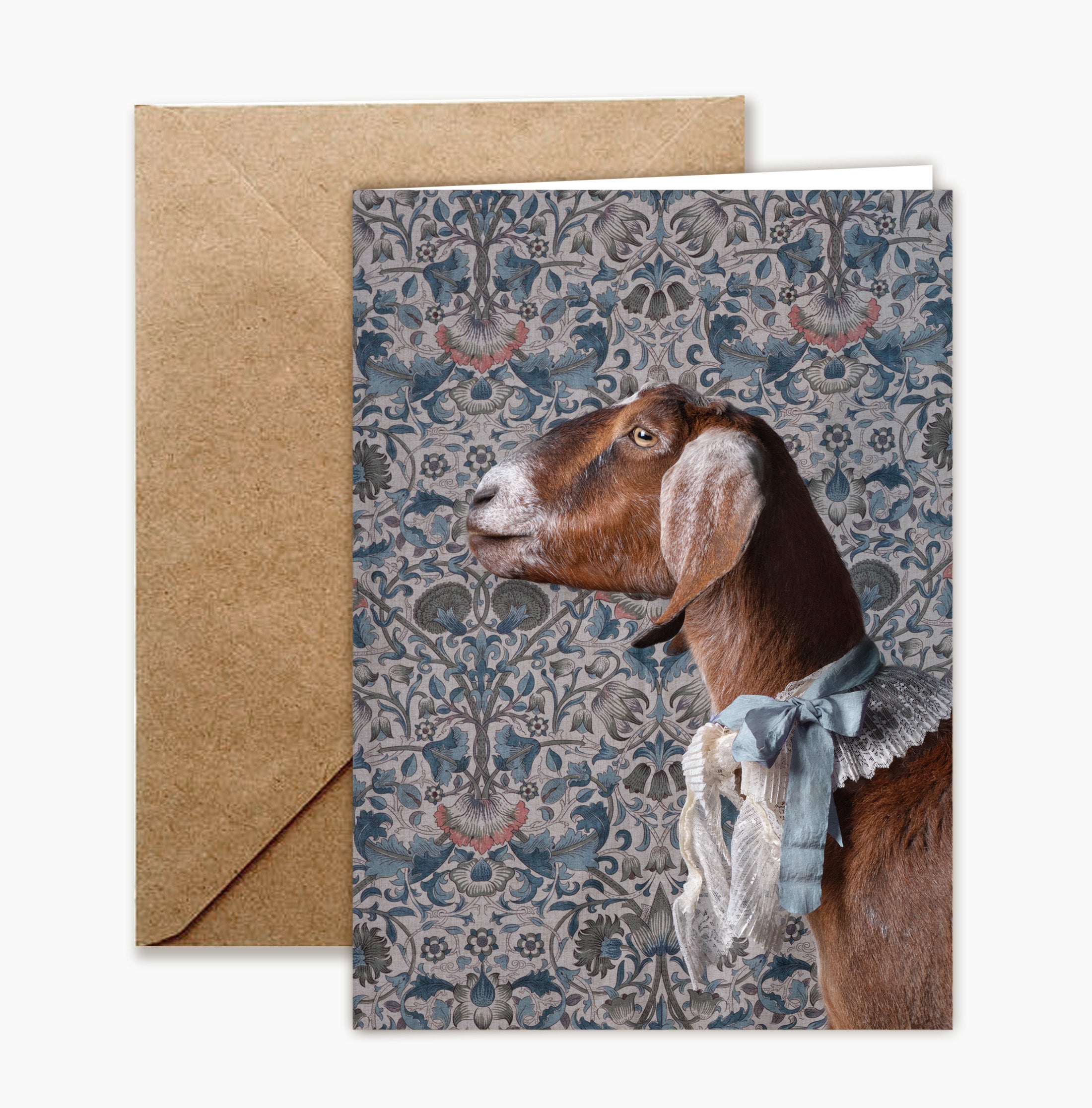 Greeting Card: Wallpaper Goats Set by Claire Rosen