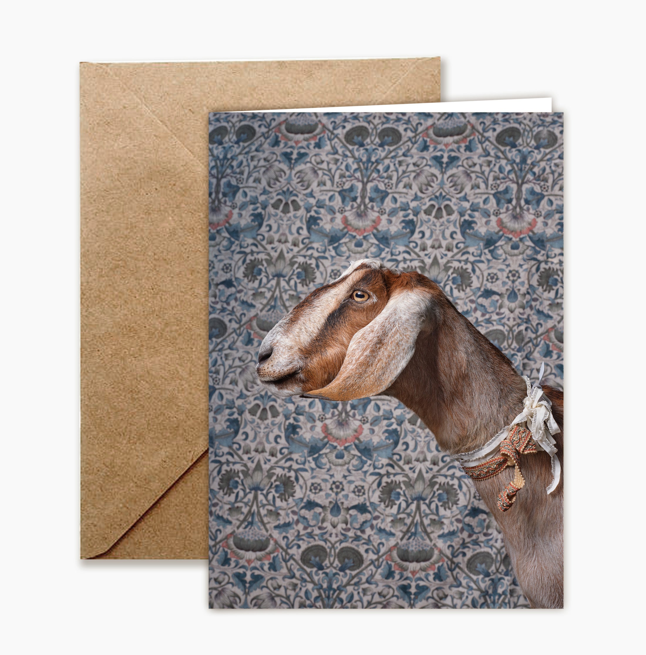 Greeting Card: Wallpaper Goats Set by Claire Rosen