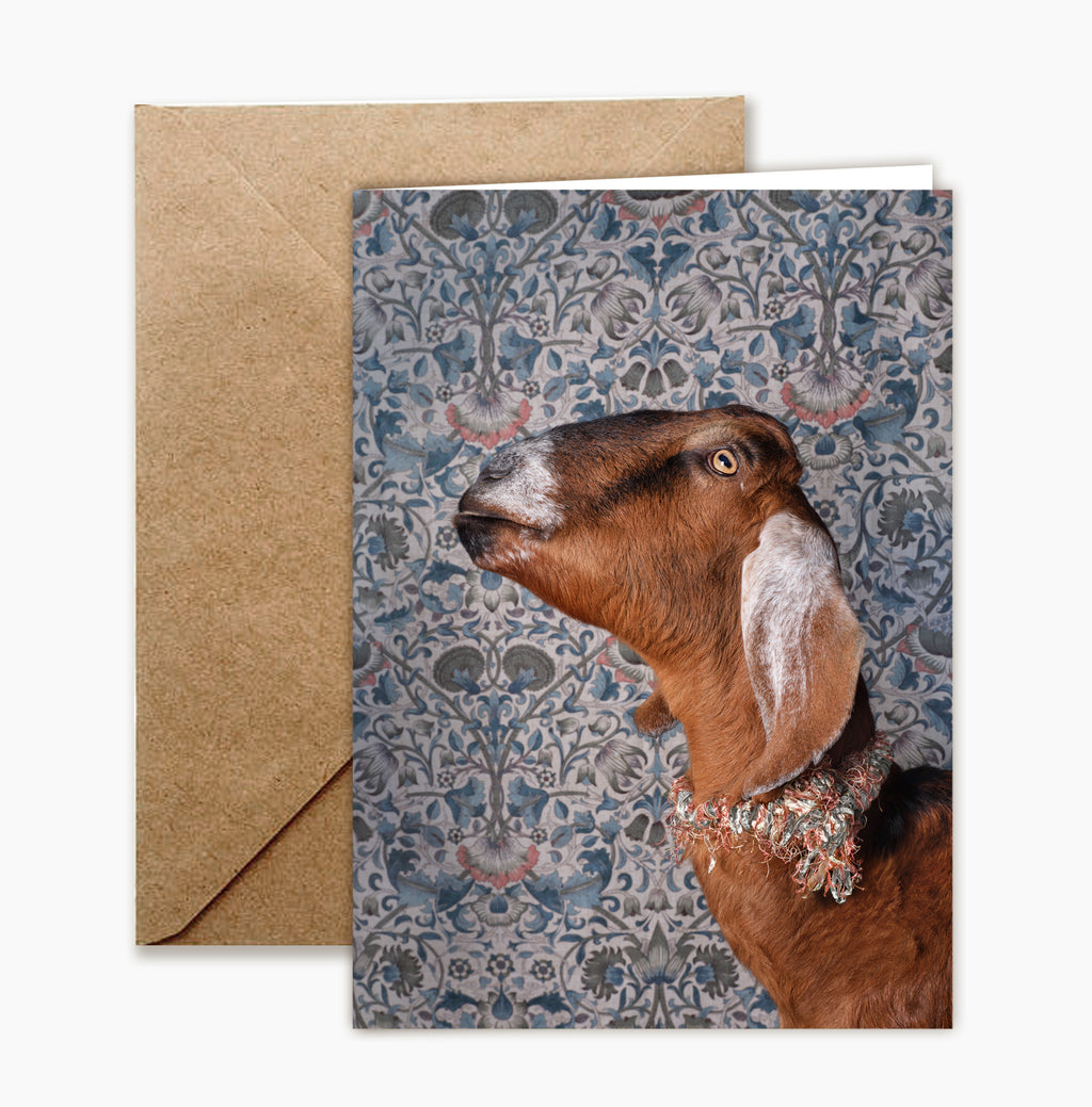 Greeting Card: Wallpaper Goats Set by Claire Rosen