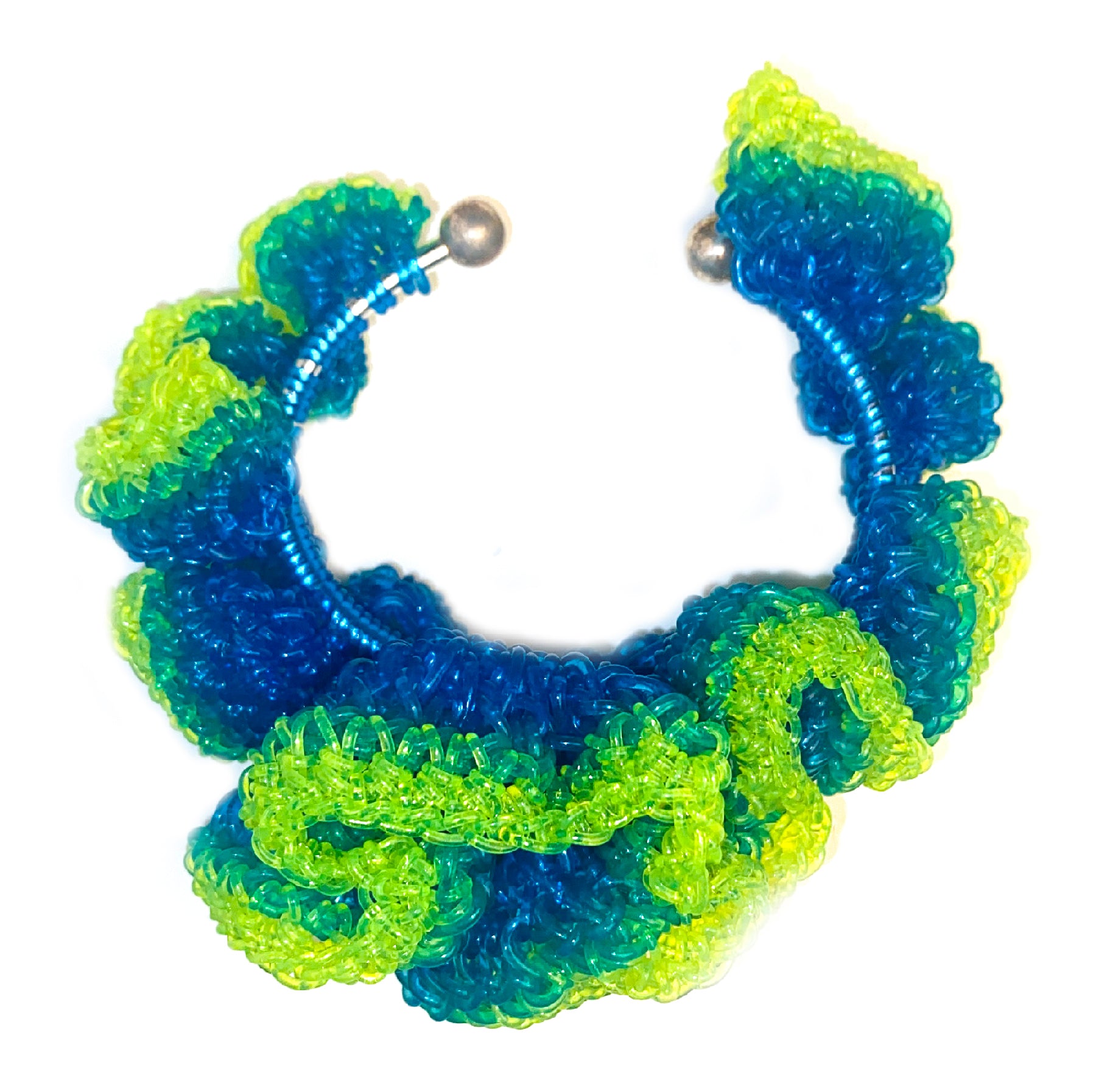 Coral Cuff Bracelet - Blue Green by Kathleen Greco