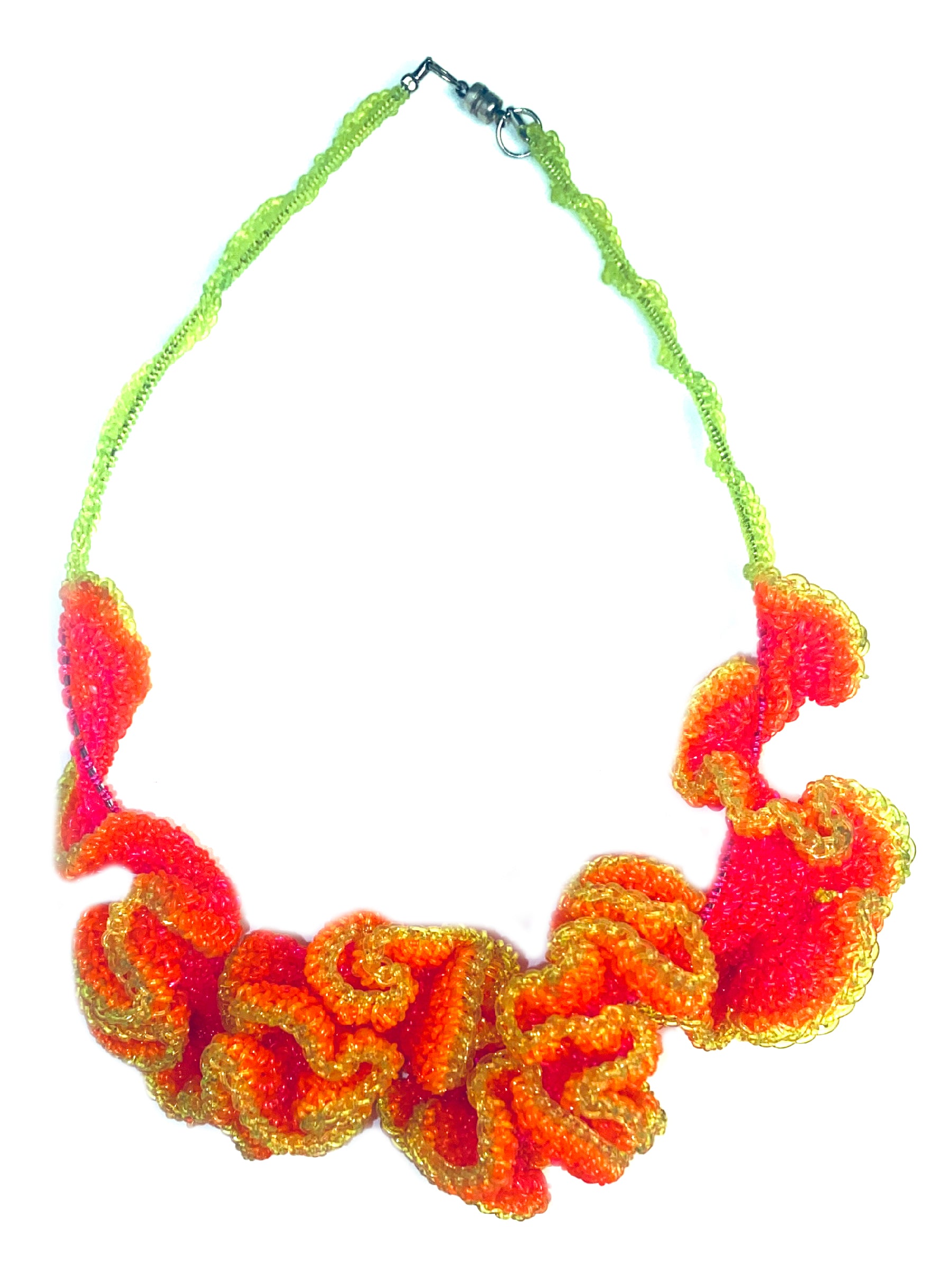 Coral Necklace - Neon Orange by Kathleen Greco