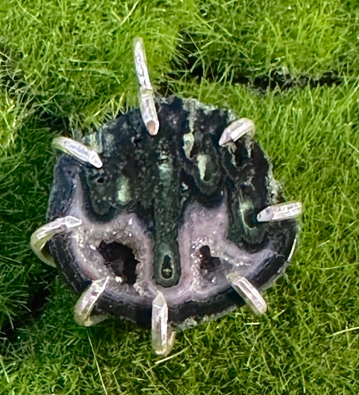 Tobacco Geode Necklace by Aimee Petkus