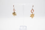 Brass & Copper Asymmetric Earrings by Kathleen Studebaker