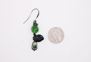 Shadows of Green Earrings 3 by Jennifer Lipman-Bartel