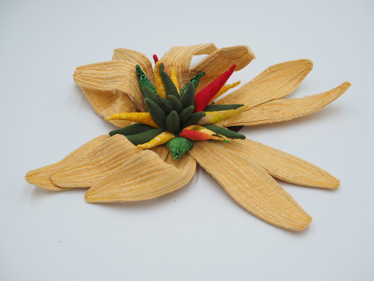Echinacea Sweater Brooch Yellow Brick Road by Andrea Finch