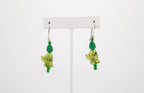 Shadows of Green Earrings - Green Cat Flowers (in bag) by Jennifer Lipman-Bartel