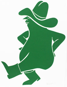 "Dancing Critter" (Green Cowboy), by Ben Woodward