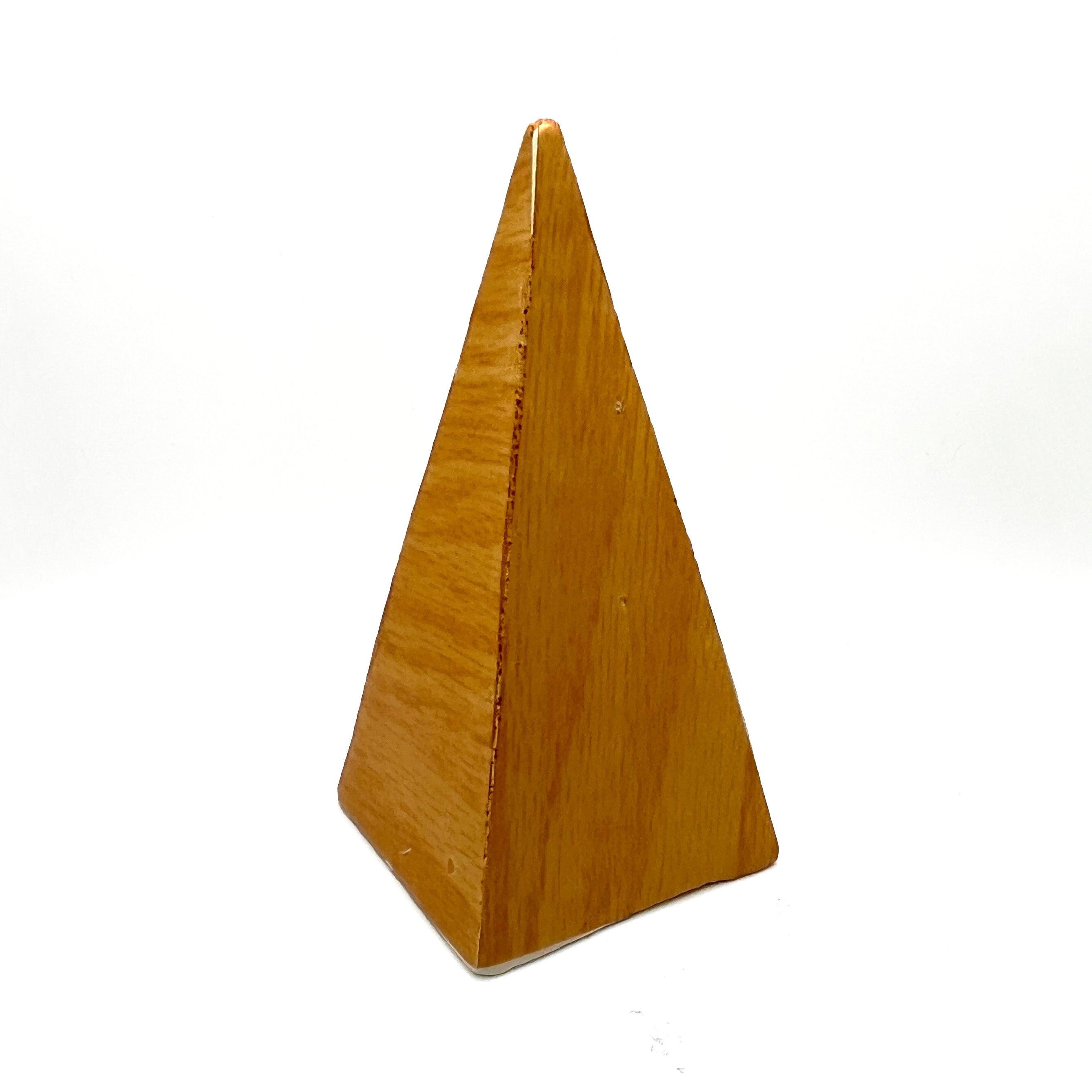 Orange cone - square base, striped by Lynne Berman