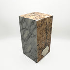 Marbled Rectangle -mix of silver and bronze by Lynne Berman