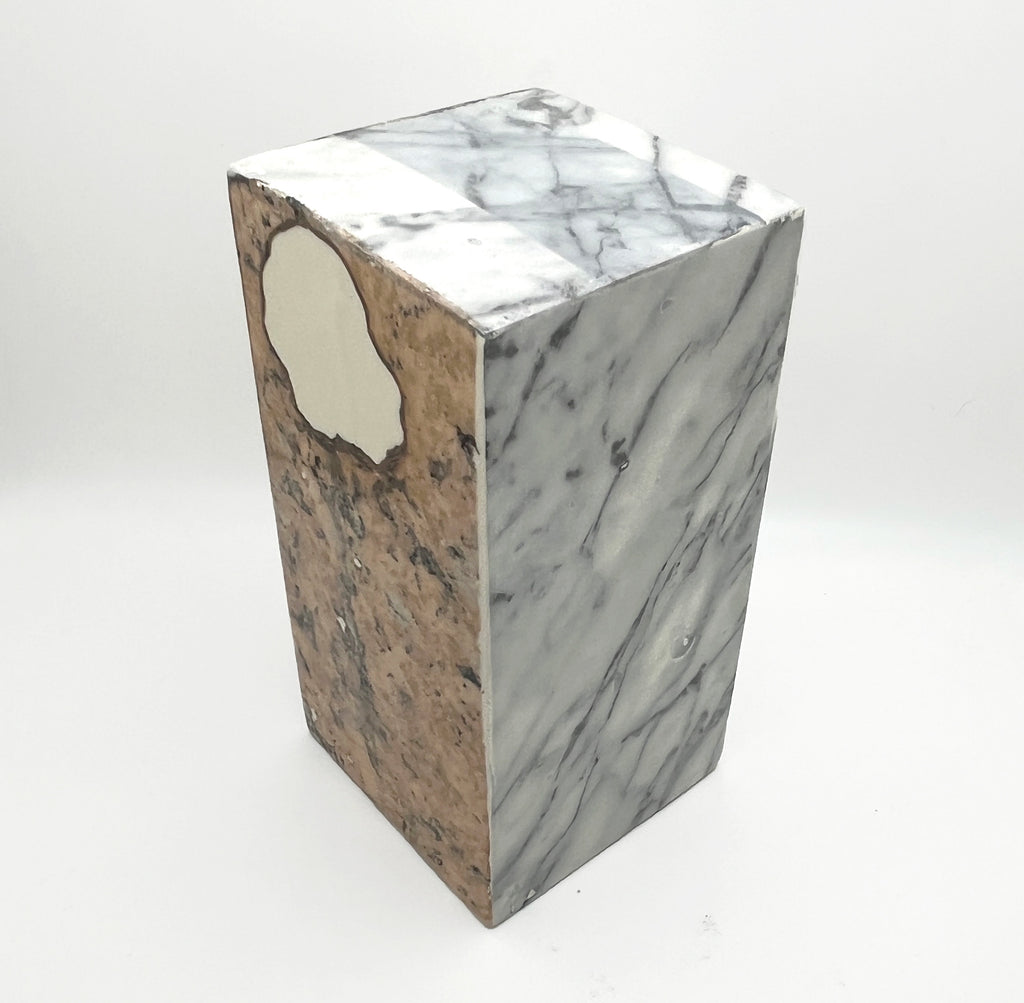 Marbled Rectangle -mix of silver and bronze by Lynne Berman