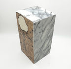 Marbled Rectangle -mix of silver and bronze by Lynne Berman