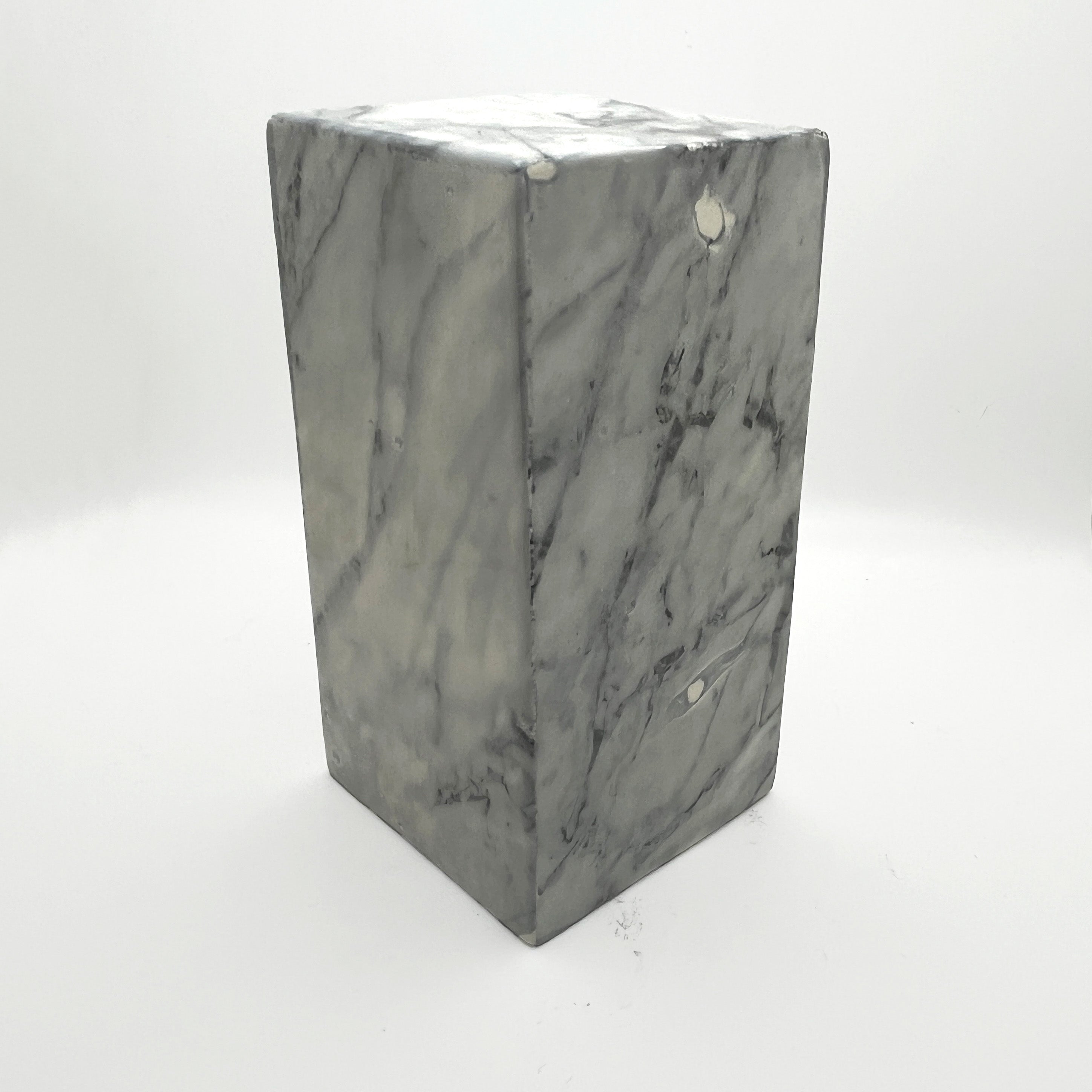 White marbled rectangle by Lynne Berman