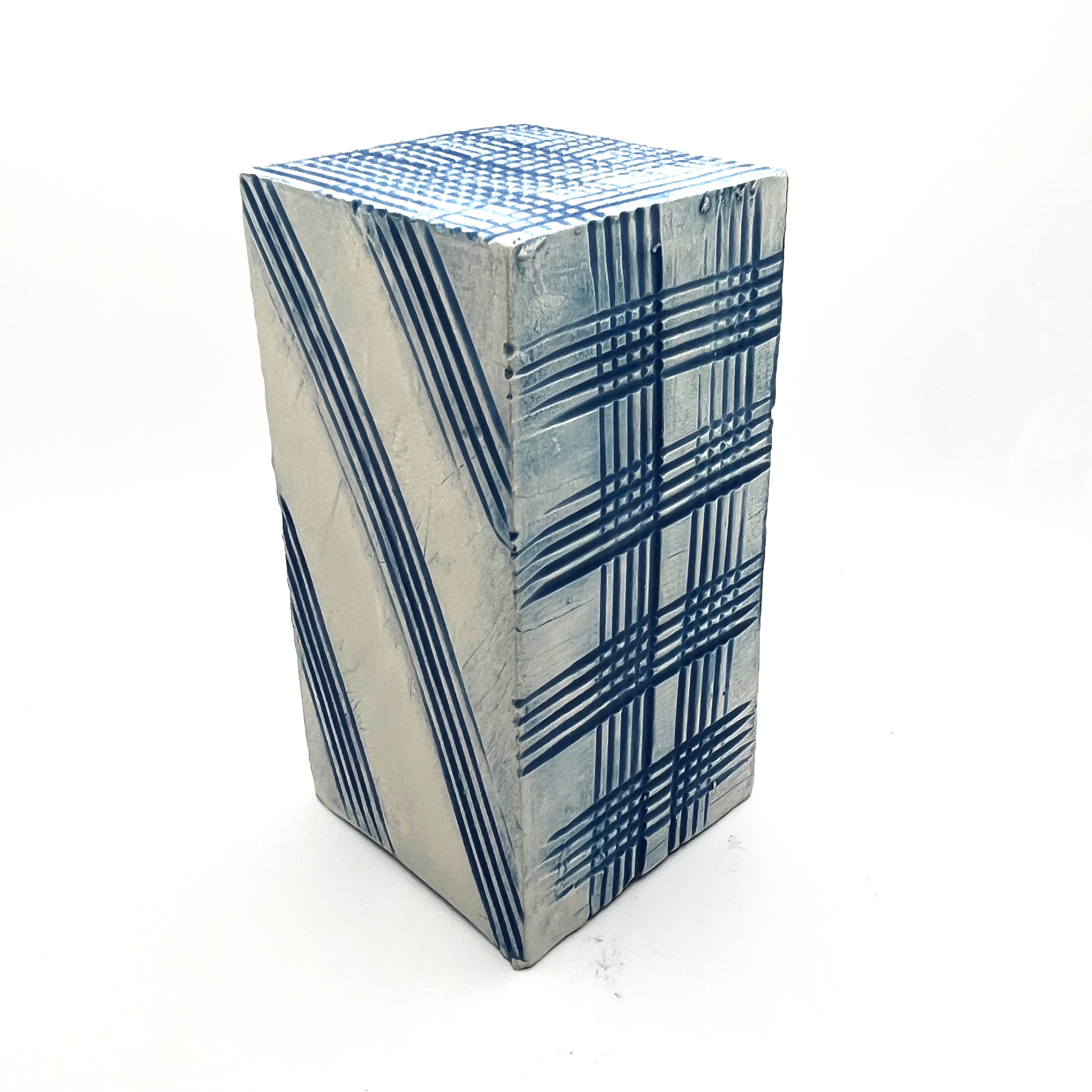 Gingham (blue/white) rectangle by Lynne Berman