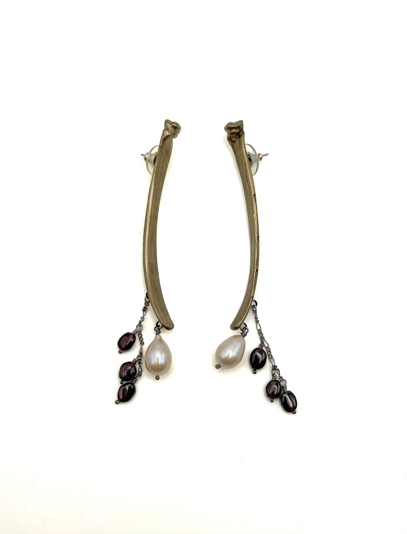 Whale Bone Earrings - Bronze by Rudy Lewis
