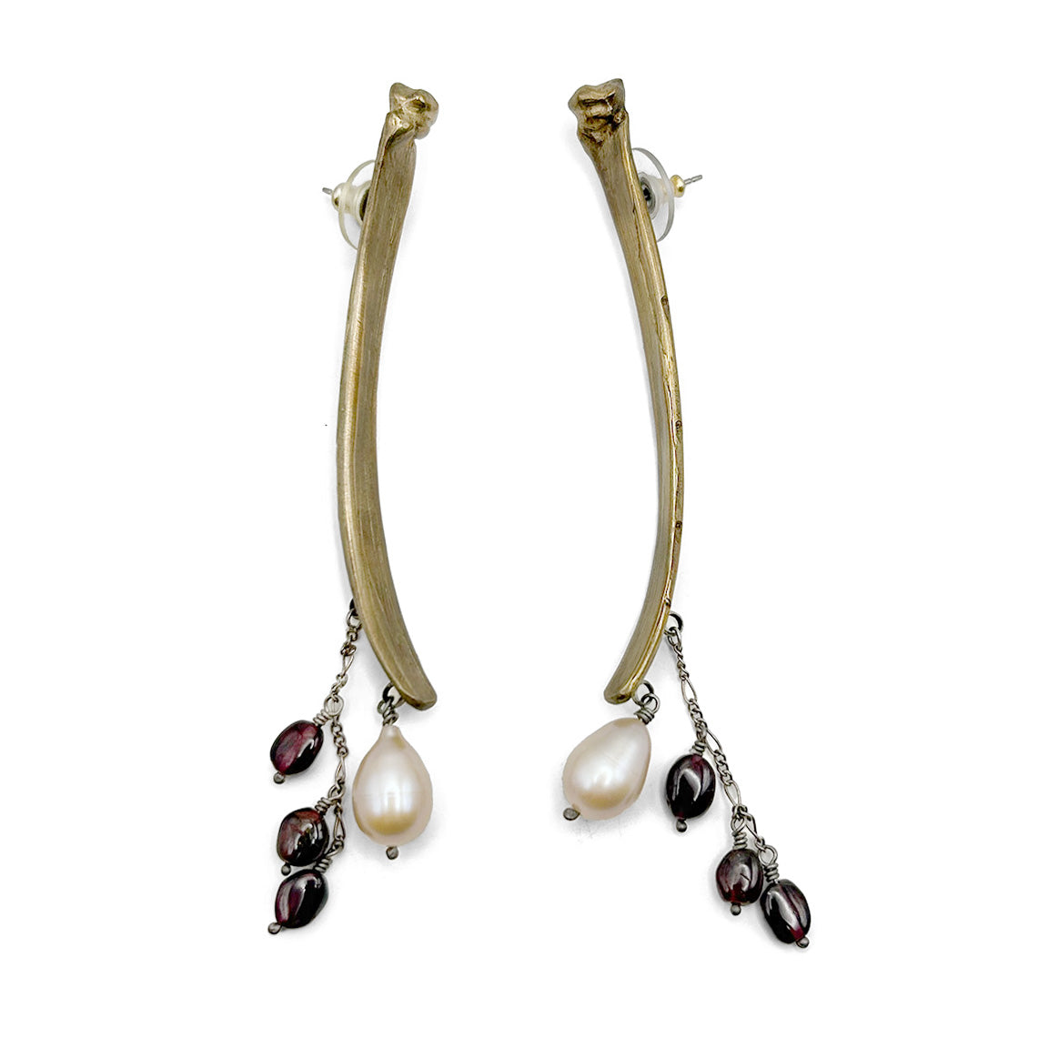 Whale Bone Earrings - Bronze by Rudy Lewis