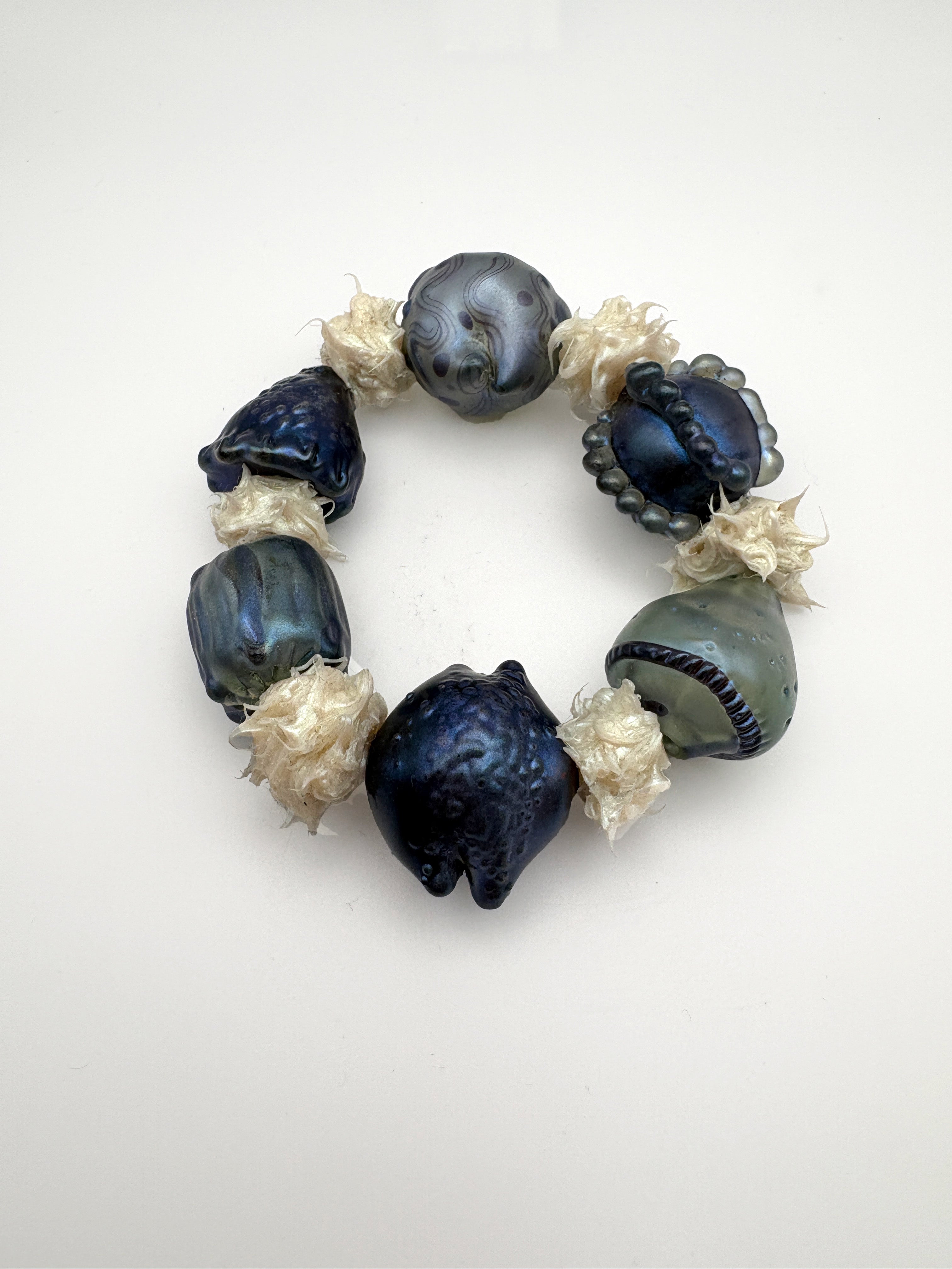 Black, Grey, and Crystal Bubble Bracelet by Patti Dougherty