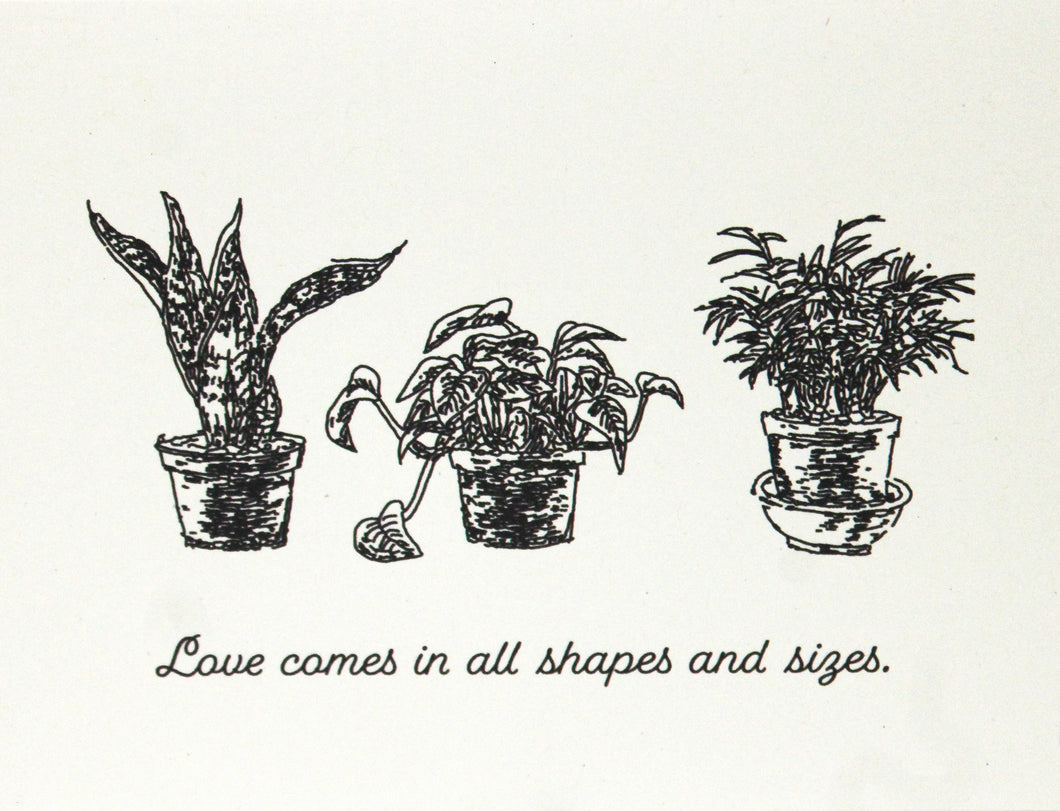 Love Comes in all Shapes and Sizes Greeting Card by Scott Holford