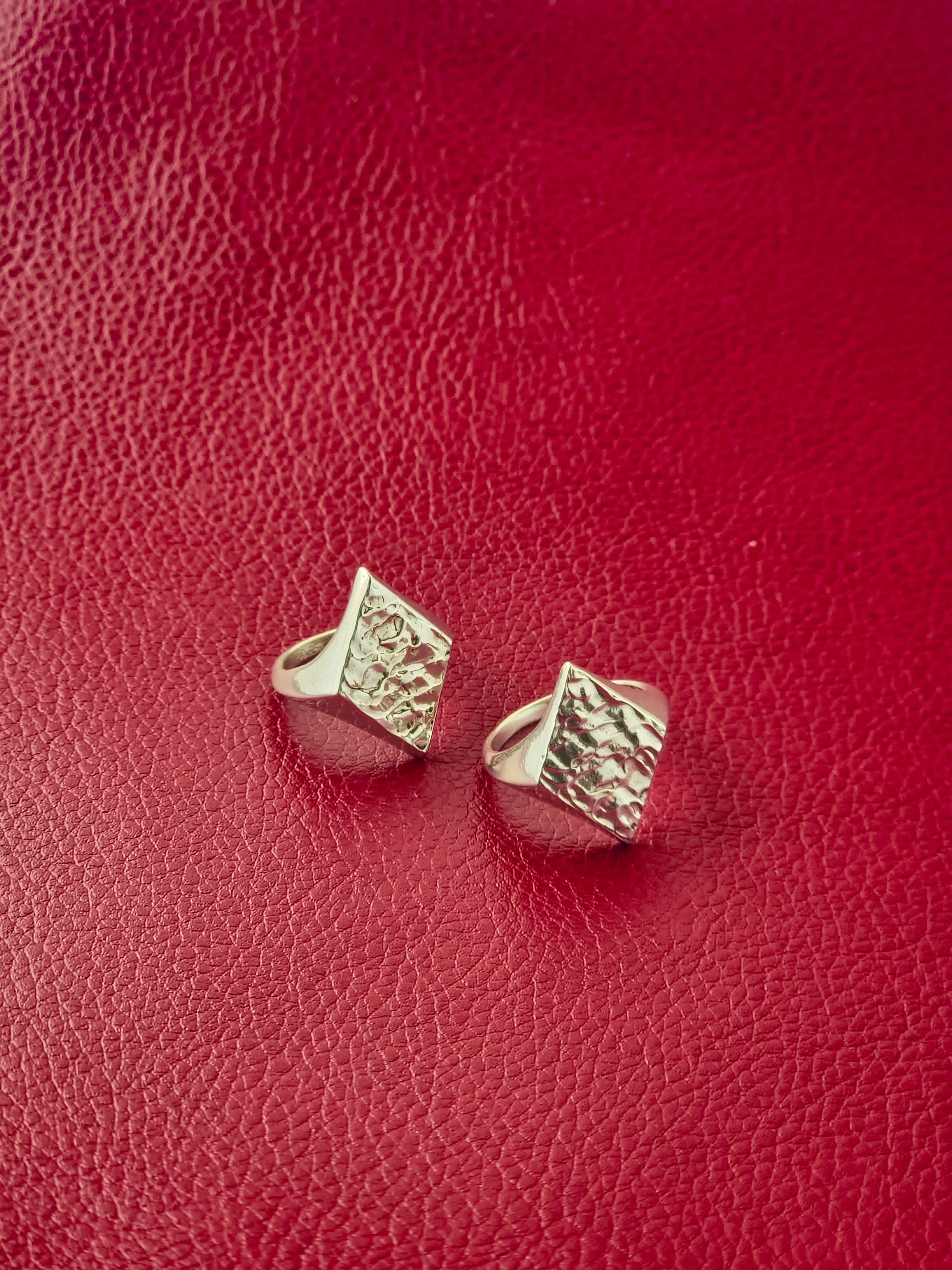 Diamond Signet Textured by Wynonna Metals