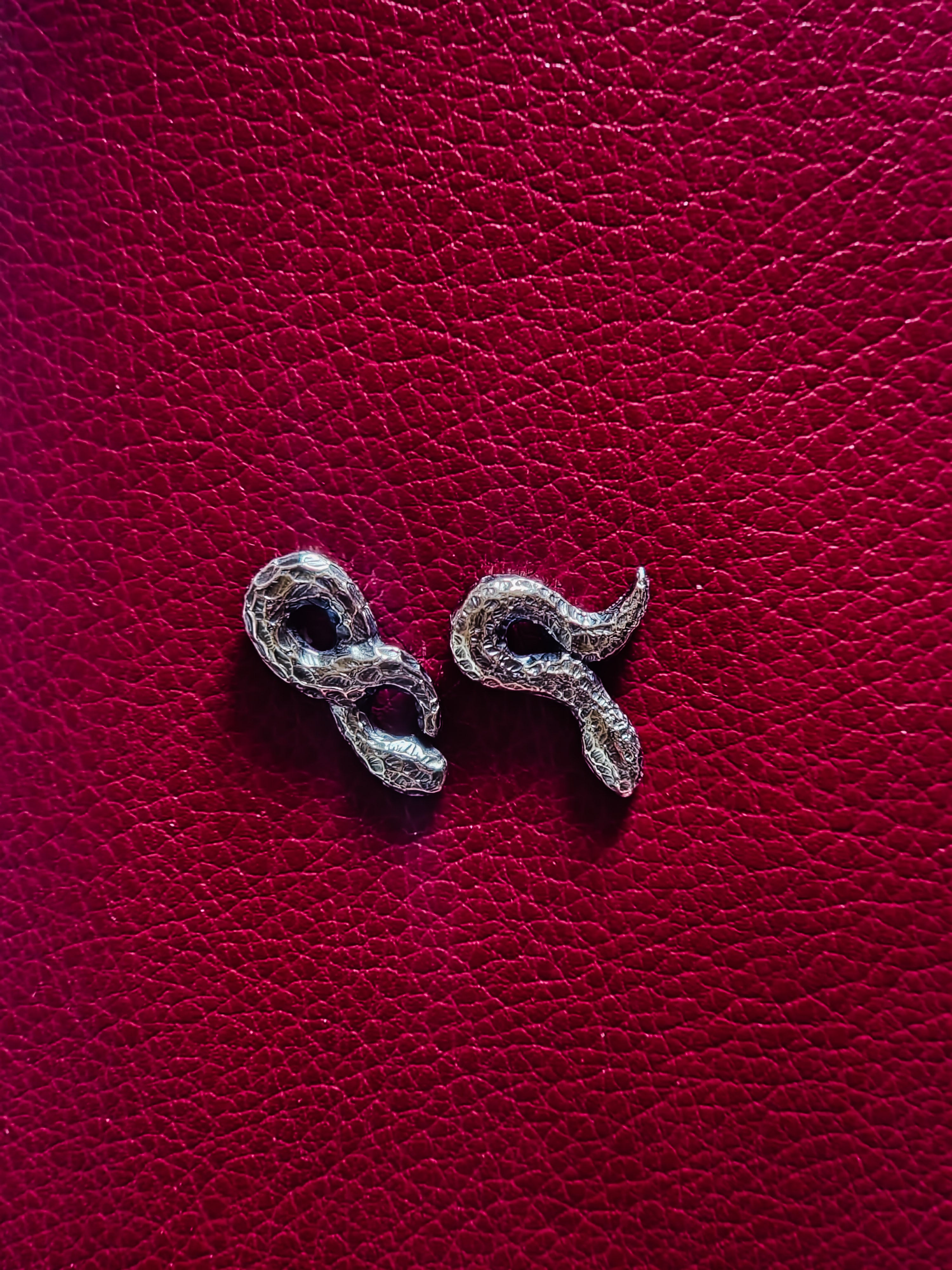 Snake Earrings by Wynonna Metals