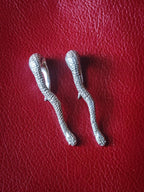 Snake Weight Earrings by Wynonna Metals