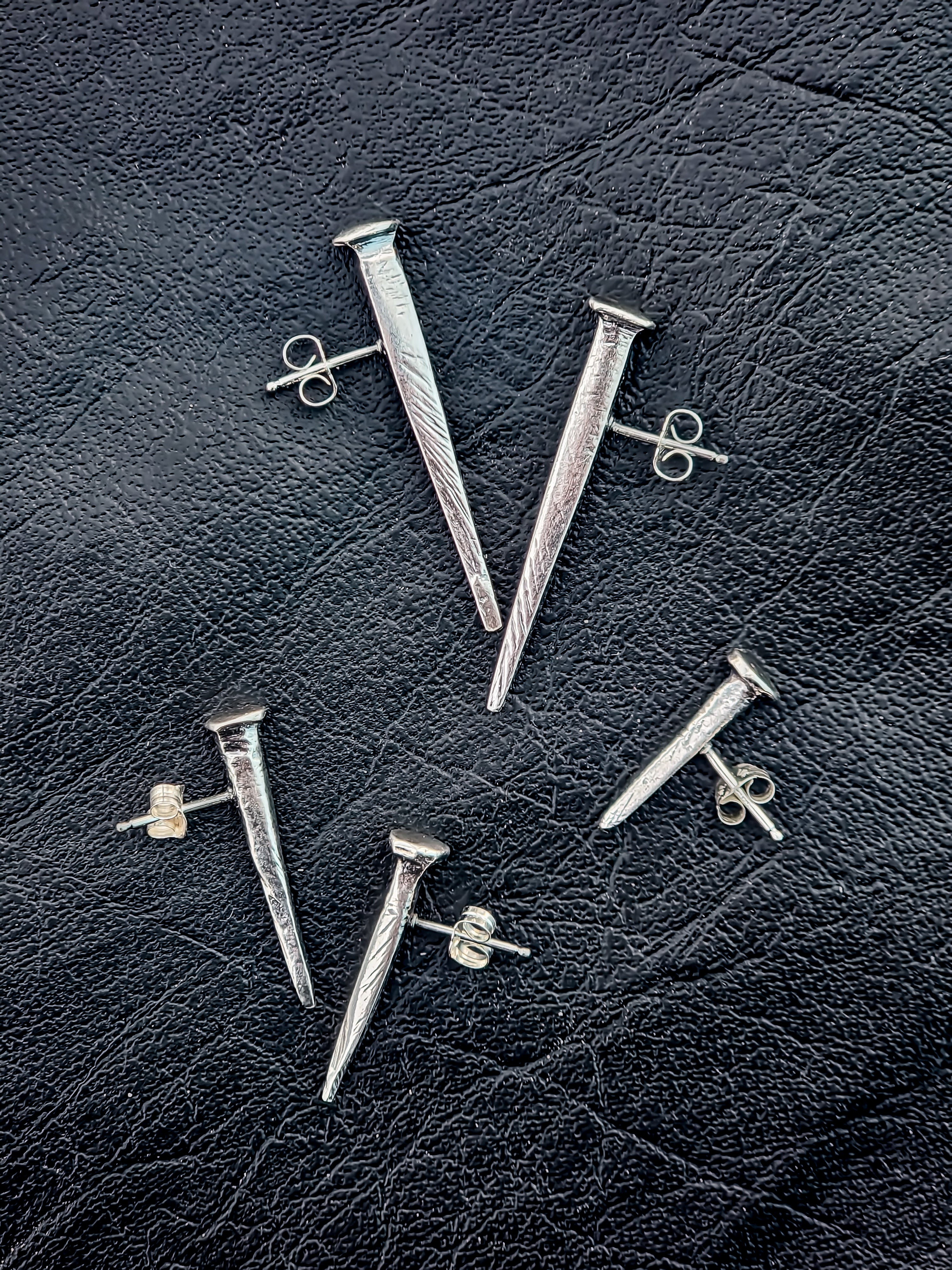 Nail Earrings - Large by Wynonna Metals