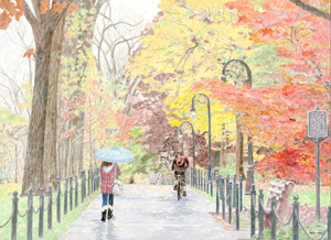 Path to Old Main, Penn State by Bette Lesher