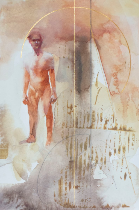 Nude Sketch - Justin, circle by Bettina Clowney