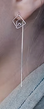 Small Geo Threaders - Silver by Aimee Petkus