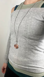Gyro Spinner Necklace - Copper [Fidget] by Kathleen Studebaker