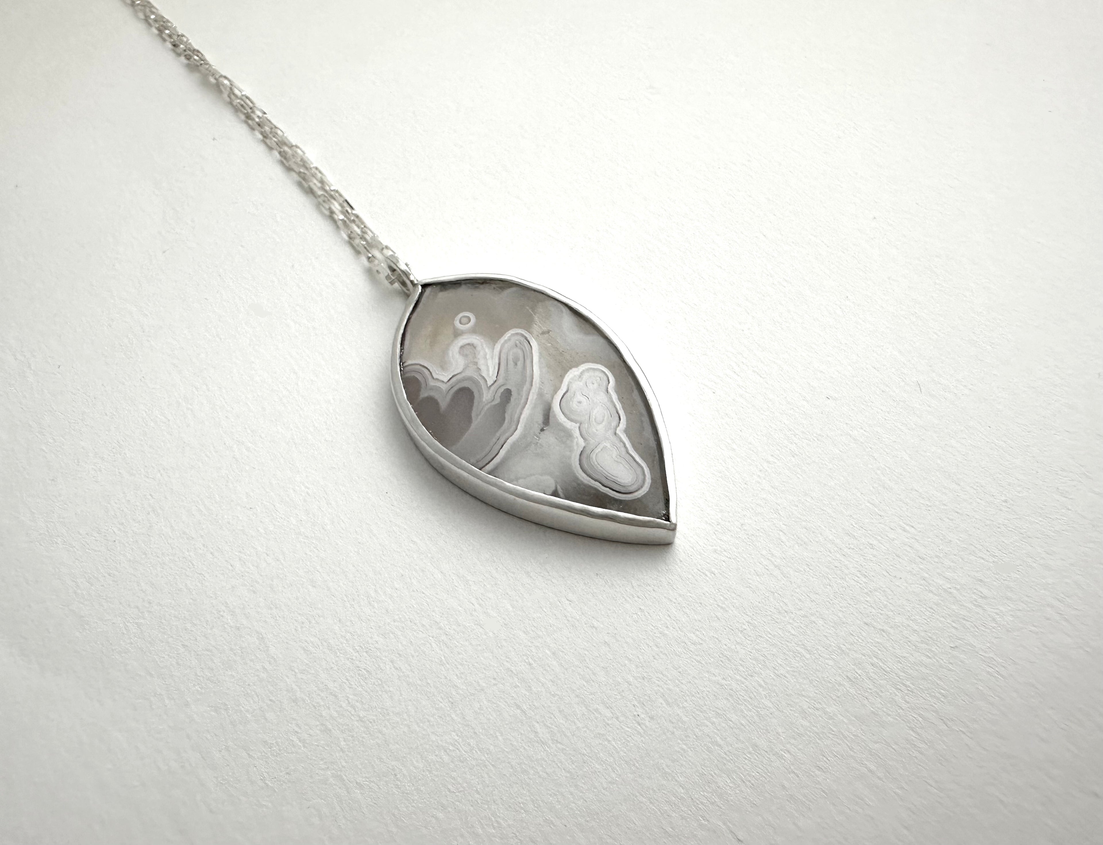 White Plume Necklace by Kara Hetz