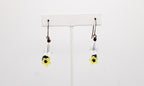 Shadows of Green Earrings - Yellow Drop Flowers by Jennifer Lipman-Bartel