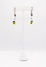 Load image into Gallery viewer, Shadows of Green Earrings - Yellow Drop Flowers by Jennifer Lipman-Bartel
