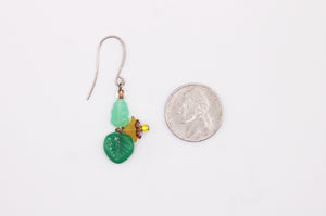 Shadows of Green Earrings - Yellow Flowers and Green Leaves by Jennifer Lipman-Bartel (Copy)