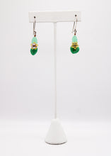 Load image into Gallery viewer, Shadows of Green Earrings - Yellow Flowers and Green Leaves by Jennifer Lipman-Bartel (Copy)
