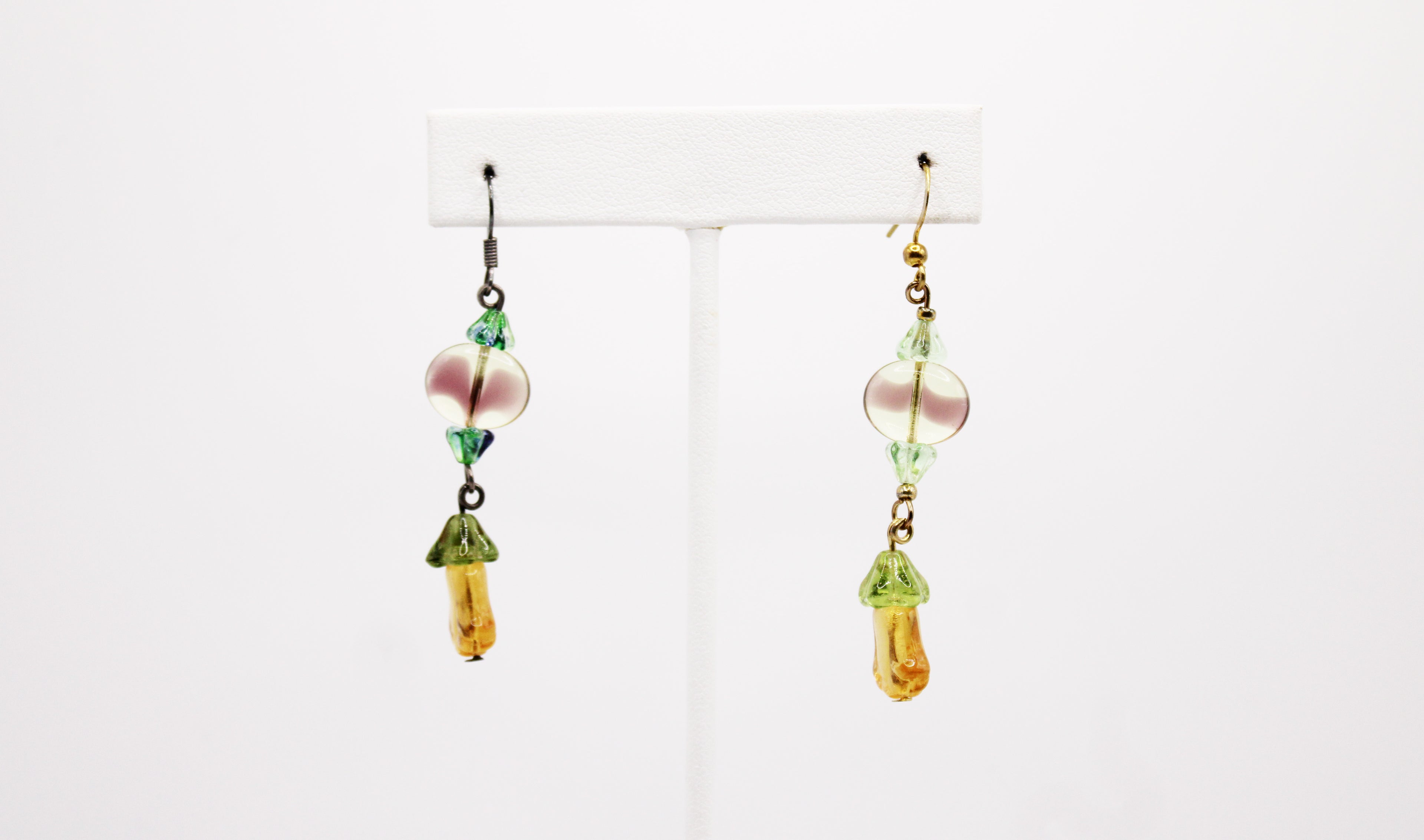 Shadows of Green Earrings - Yellow Tulips by Jennifer Lipman-Bartel