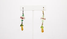 Load image into Gallery viewer, Shadows of Green Earrings - Yellow Tulips by Jennifer Lipman-Bartel
