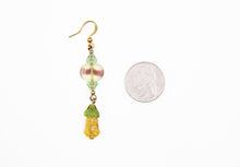 Load image into Gallery viewer, Shadows of Green Earrings - Yellow Tulips by Jennifer Lipman-Bartel
