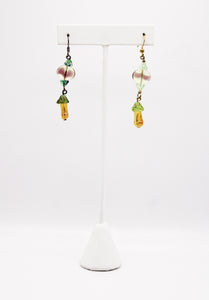 Shadows of Green Earrings - Yellow Tulips by Jennifer Lipman-Bartel