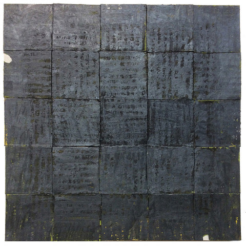 Arte povera series - BLACK square 1 by Dolores Poacelli