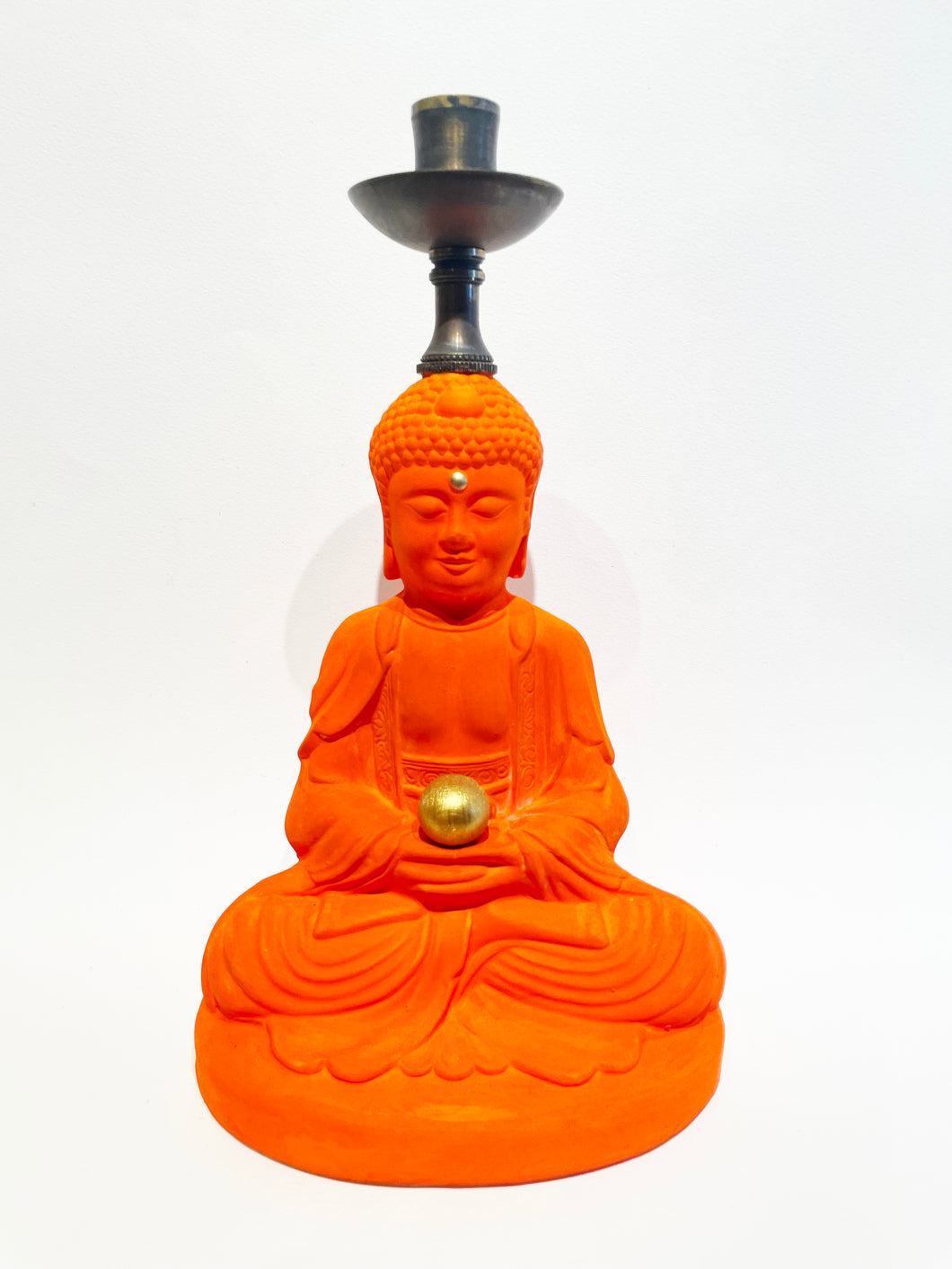 Orange Buddha Candlestick
